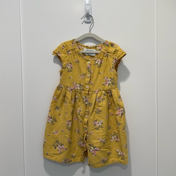 (5/$35) Yellow Floral 3T Old Navy Sundress - Picture 1 of 4